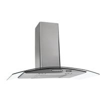 Coifa de Parede 80cm Vidro Curvo Duto Slim Fogatti Inox