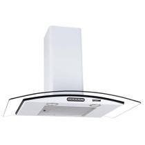Coifa De Parede 80cm Vidro Curvo Slim Fogatti Branco 110V Coifa De Parede 80cm Vidro Curvo Slim Fogatti Branco 110V