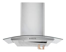 Coifa de Parede 90 cm Inox e Vidro Curvo Residencial Cozinha Depurador Exaustor Agratto Cpv90 Voltagem Coifa de Parede 90 cm Inox e Vidro Curvo Residencial Cozinha Depurador Exaustor Agratto Cpv90 Voltagem