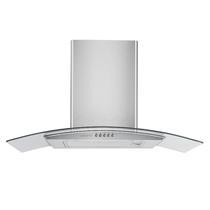 Coifa de Parede 90 cm Inox e Vidro Curvo Residencial Cozinha Depurador Exaustor Agratto Cpv90