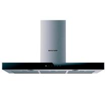 Coifa de Parede Brastemp 90 cm Tbox com 03 Velocidades + Turbo, Painel Touch, Timer, Inox - BAE90AR