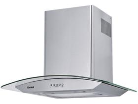 Coifa de Parede Consul 60 cm Inox 4 bocas com design em vidro e aviso lavar filtro - CAP60AR Coifa de Parede Consul 60 cm Inox 4 bocas com design em vidro e aviso lavar filtro - CAP60AR