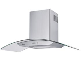 Coifa de Parede Consul 90 cm Inox 5 e 6 bocas com design em vidro e aviso lavar filtro - CAP90AR