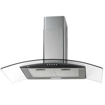 Coifa de Parede Fit 90 Cm Com Vidro Fischer Preto 110V Coifa de Parede Fit 90 Cm Com Vidro Fischer Preto 110V