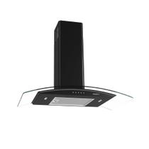 Coifa de Parede Fogatti 80cm Vidro Curvo Clean, 3 Velocidades, Led e Função Exaustor ou Depurador