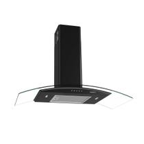 Coifa de Parede Fogatti Clean 90cm Vidro Curvo, Sucção Silenciosa, 3 Velocidades, Led, Função Exaustor e Depurador