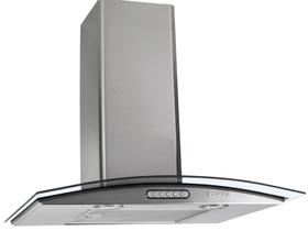 Coifa De Parede Fogatti Vidro Curvo Slim Inox 4 E 5 Bocas 60cm 127V