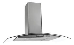 Coifa de Parede Fogatti Vidro Curvo Slim Inox 4 e 6 Bocas 90cm - 220v