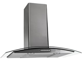 Coifa de Parede Vidro Curvo 70cm Fogatti Slim Inox 4 e 5 Bocas