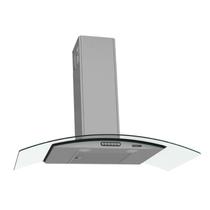 Coifa de Parede Vidro Curvo Duto Slim 90cm Inox Fogatti