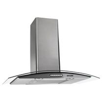 Coifa De Parede Vidro Curvo Duto Slim Inox 70cm 220V Fogatti