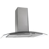 Coifa de Parede Vidro Curvo Duto Slim Inox 75cm 220V Fogatti