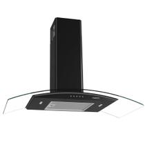 Coifa Fogatti de Parede Clean Vidro Curvo Black 90cm