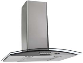 Coifa Fogatti de Parede Vidro Curvo Slim Inox 60cm 4 e 5 Bocas