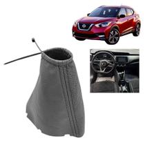 Coifa Forro Couro Alavanca Câmbio Manual Kicks Advance Sv 2017 Á 2022