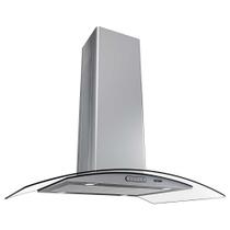 Coifa Ilha 90cm Vidro Curvo Fogatti Inox Coifa Ilha 90cm Vidro Curvo Fogatti Inox