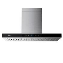 Coifa Ilha Midea 90cm Smart Pro Touch Prata e Preto - MH90M83 Coifa Ilha Midea 90cm Smart Pro Touch Prata e Preto - MH90M83