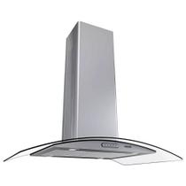 Coifa Ilha Nardelli Vidro Curvo 90cm Inox 220v