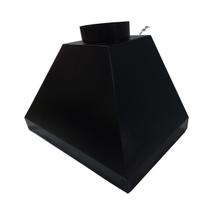 Coifa Para Churrasqueira Pintura Eletrostatica Preto 76x53x52