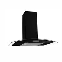 Coifa Parede Fogatti Vidro Curvo Duto Slim Black 75cm Cor Preto