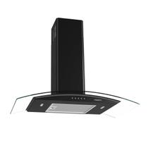 Coifa Parede Vidro Curvo Black 4 à 6 Bocas 80cm Clean Fogatti