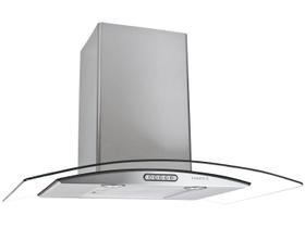 Coifa Parede Vidro Curvo Inox 80cm Fogatti 4 à 5 Bocas