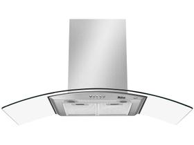 Coifa Philco Glass 90 Inox Vidro Curvo 220V 3 Velocidades, Filtro Lavável