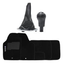 Coifa Preta Base Crom. + Manopla Aro Crom.(100160E) + Tapetes Bordados Gol G3 Coifa Preta Base Crom. + Manopla Aro Crom.(100160E) + Tapetes Bordados Gol G3