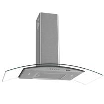 Coifa Terim de Parede Clean Vidro Curvo Kromanox 90cm