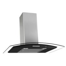 Coifa Terim Vidro Curvo Duto Slim Inox 80 cm Black 220V Coifa Terim Vidro Curvo Duto Slim Inox 80 cm Black 220V