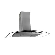 Coifa Vidro Curvo Parede Inox 75cm-5 Bocas Terim 220V