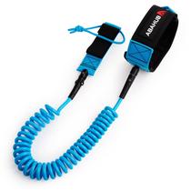 Coil SUP Leash Abahub Premium de 10 pés azul para surf de longboard