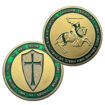 Coin Armor Warrior Holy Shield Gilded Knight 4 cm de ferro Coin Armor Warrior Holy Shield Gilded Knight 4 cm de ferro