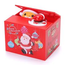Coin Bank Automat Christmas Papai Noel PVC para crianças