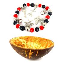 Coite de Coco Cuia e Pulseira Pomba Gira Maria Padilha Kit Coite de Coco Cuia e Pulseira Pomba Gira Maria Padilha Kit