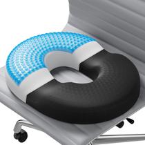 Cojín para asiento JKNJKN Donut de espuma viscoelástica con gel refrigerante negro Cojín para asiento JKNJKN Donut de espuma viscoelástica con gel refrigerante negro