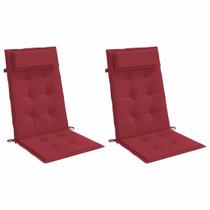 Cojines para Silla Casafoyer Respaldo Alto Tela Oxford Rojo Vino 2 piezas Cojines para Silla Casafoyer Respaldo Alto Tela Oxford Rojo Vino 2 piezas