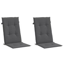 Cojines para Silla vidaXL Antracita Respaldo Alto 120x50x3 cm 2 unidades