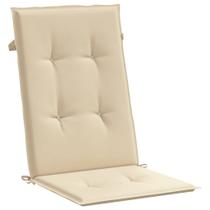 Cojines para Sillas de Jardín con Respaldo Alto 4 pcs Beige 120x50x3 cm