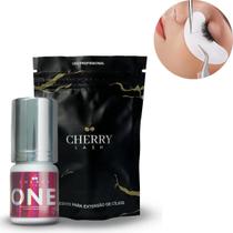 Cola Adesiva Cherry One Advance Black Glue 3ml Para Extensão De Cílios Preto
