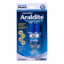 Cola Adesiva Epóxi Araldite Transparente Seringa 6G 10 min