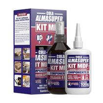 Cola Almasuper Kit MDF Componente A 190ml + Componente B 100g Cola Almasuper Kit MDF Componente A 190ml + Componente B 100g