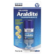 Cola Araldite Transparente 5 Minutos Seringa 6g Embalagem com 12 Unidades - TekBond