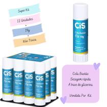 Cola Bastão 19g Cis Escolar - Caixa c/ 12