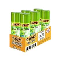 Cola Bastão Bic Ecológica 6 Unidades De 21g Glue Stick Cola Bastão Bic Ecológica 6 Unidades De 21g Glue Stick