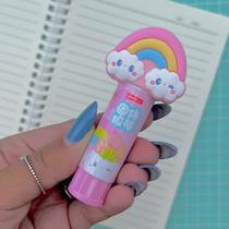 Cola Bastão Escolar Arco Íris 8g Branca Divertida Kwaii Papelaria fofa Cola Bastão Escolar Arco Íris 8g Branca Divertida Kwaii Papelaria fofa