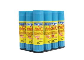 Cola Bastão Escolar Maripel Caixa com 12 Unidades De 20 Gramas