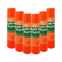 Cola Bastão Escolar secagem rápida kit com 6 unidades de 10g