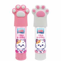 Cola Bastão Patinhas Escolar Desenho Fofa Branca Rosa 90g Cola Bastão Patinhas Escolar Desenho Fofa Branca Rosa 90g