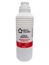 COLA BRANCA ARTESANATO EXTRA PVA ADESIVO JOYS COLORS 500 GR - Ideal para Tecido, Madeira, Papel e Mais COLA BRANCA ARTESANATO EXTRA PVA ADESIVO JOYS COLORS 500 GR - Ideal para Tecido, Madeira, Papel e Mais